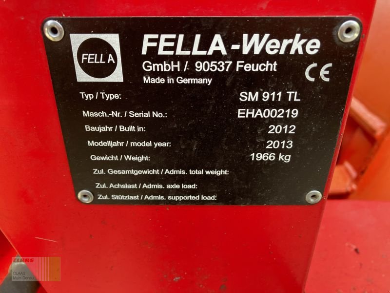 Mähwerk za tip Fella SM911 TLKBC, Gebrauchtmaschine u Wassertrüdingen (Slika 15)