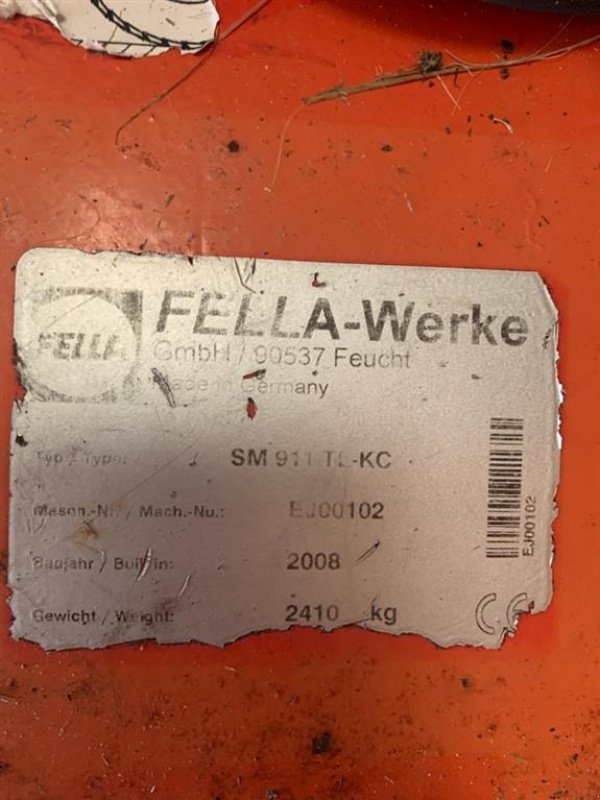 Mähwerk des Typs Fella sm911tl-kc inkl frontskårlægger, Gebrauchtmaschine in Kongerslev (Bild 3)