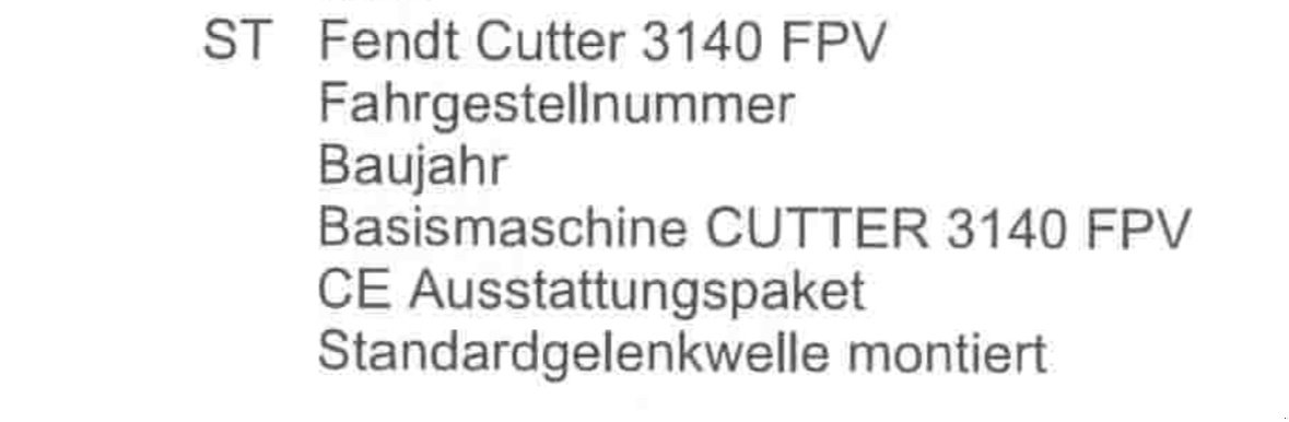 Mähwerk of the type Fendt Cutter 3140 FPV, Gebrauchtmaschine in Donaueschingen (Picture 2)