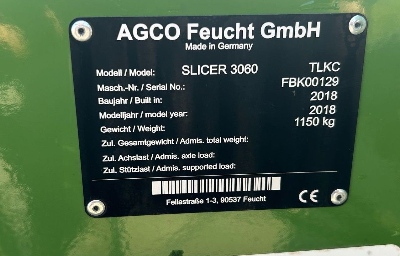 Mähwerk του τύπου Fendt Slicer 3060 TLKC, Gebrauchtmaschine σε Joure (Φωτογραφία 10)