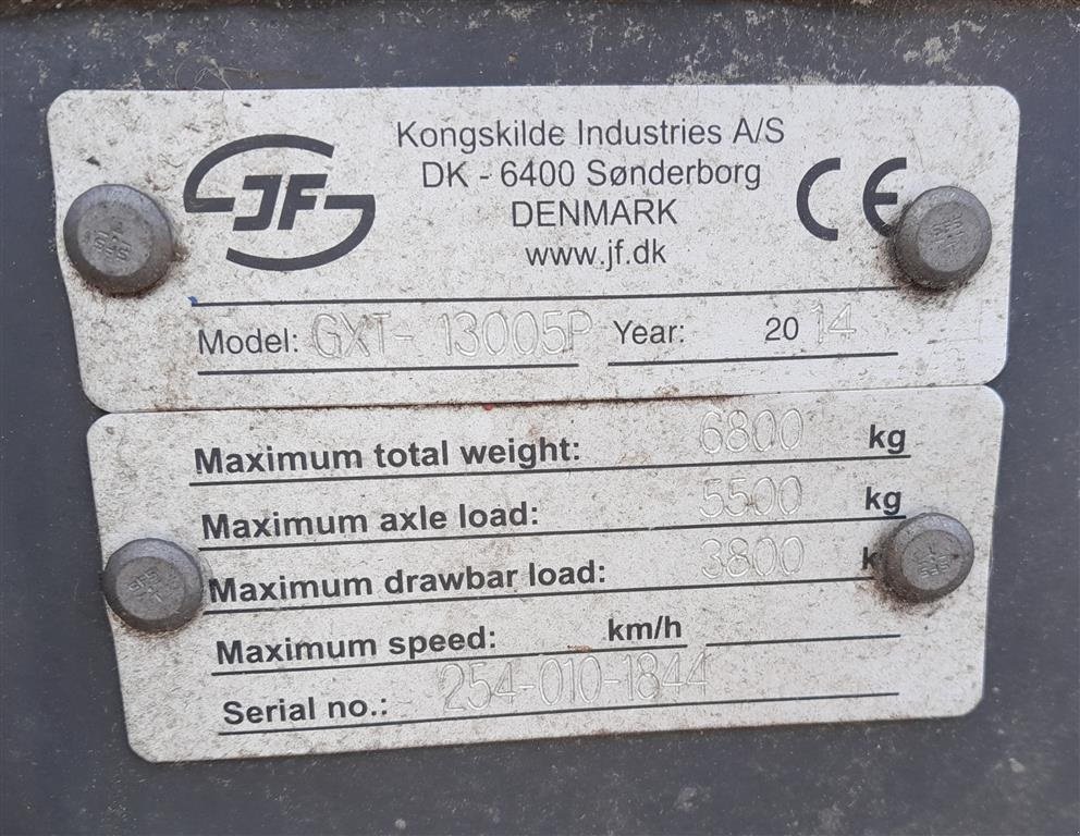 Mähwerk typu JF GXT 13005P + GXF 3605 P, Gebrauchtmaschine v Horsens (Obrázek 18)