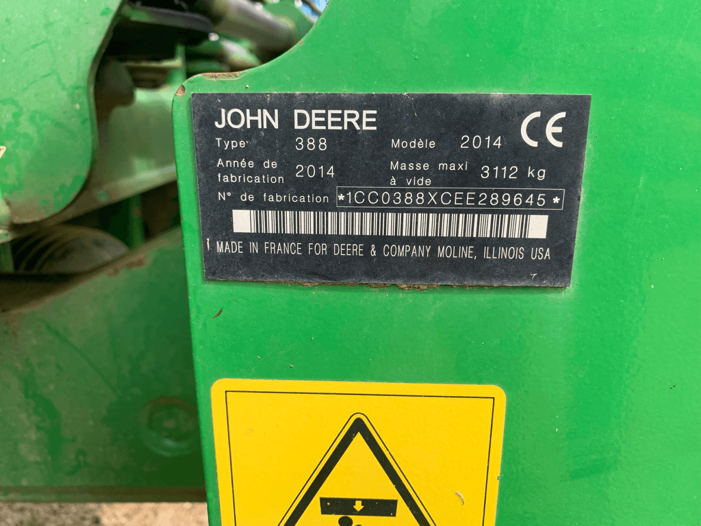 Mähwerk des Typs John Deere 388, Gebrauchtmaschine in TREMEUR (Bild 11)