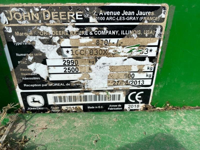 Mähwerk a típus John Deere 830, Gebrauchtmaschine ekkor: LE PONT CHRETIEN (Kép 6)