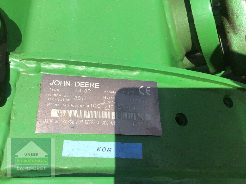 Mähwerk от тип John Deere F 310 R, Gebrauchtmaschine в Kobenz bei Knittelfeld (Снимка 11)