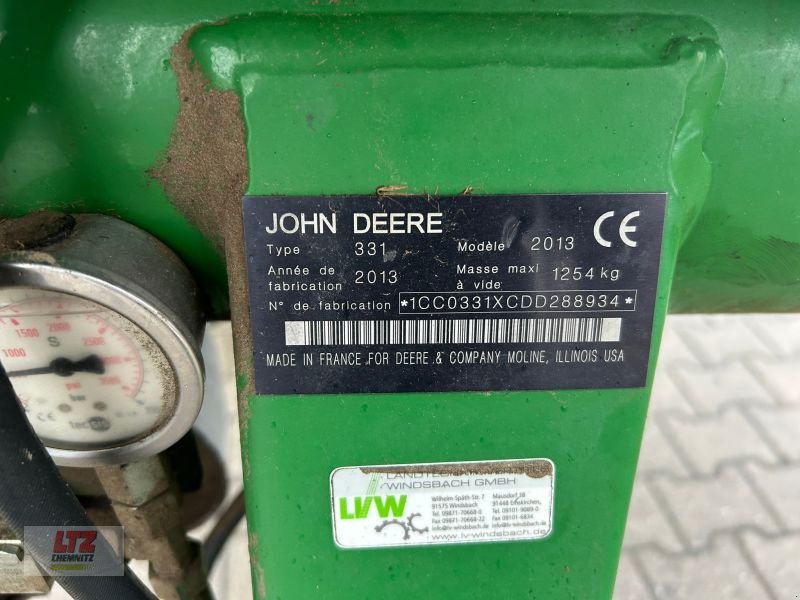 Mähwerk typu John Deere GEBR. JOHN DEERE 331 MÄHWERK, Gebrauchtmaschine v Hartmannsdorf (Obrázek 12)