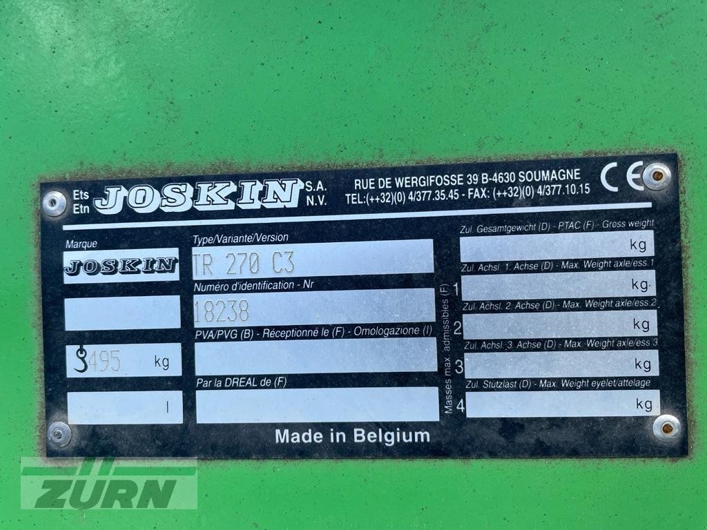 Mähwerk typu Joskin TR 270 C3, Gebrauchtmaschine v Windsbach (Obrázek 12)