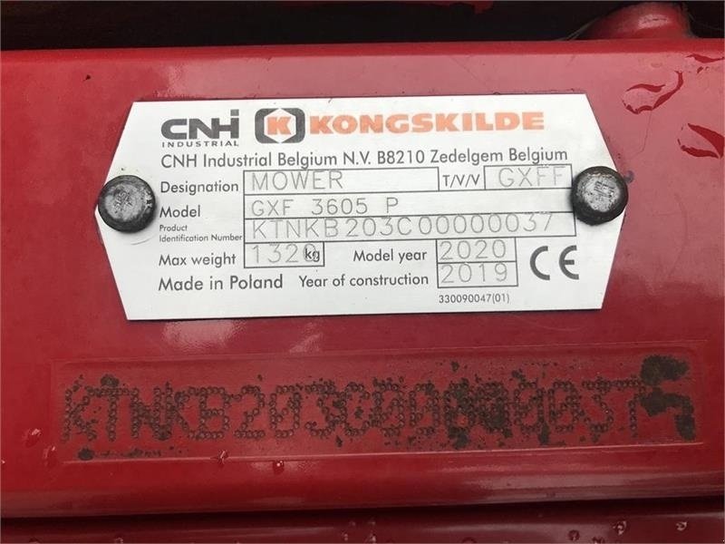 Mähwerk Türe ait Kongskilde GXF 3605P frontskårlægger, Gebrauchtmaschine içinde Ribe (resim 3)