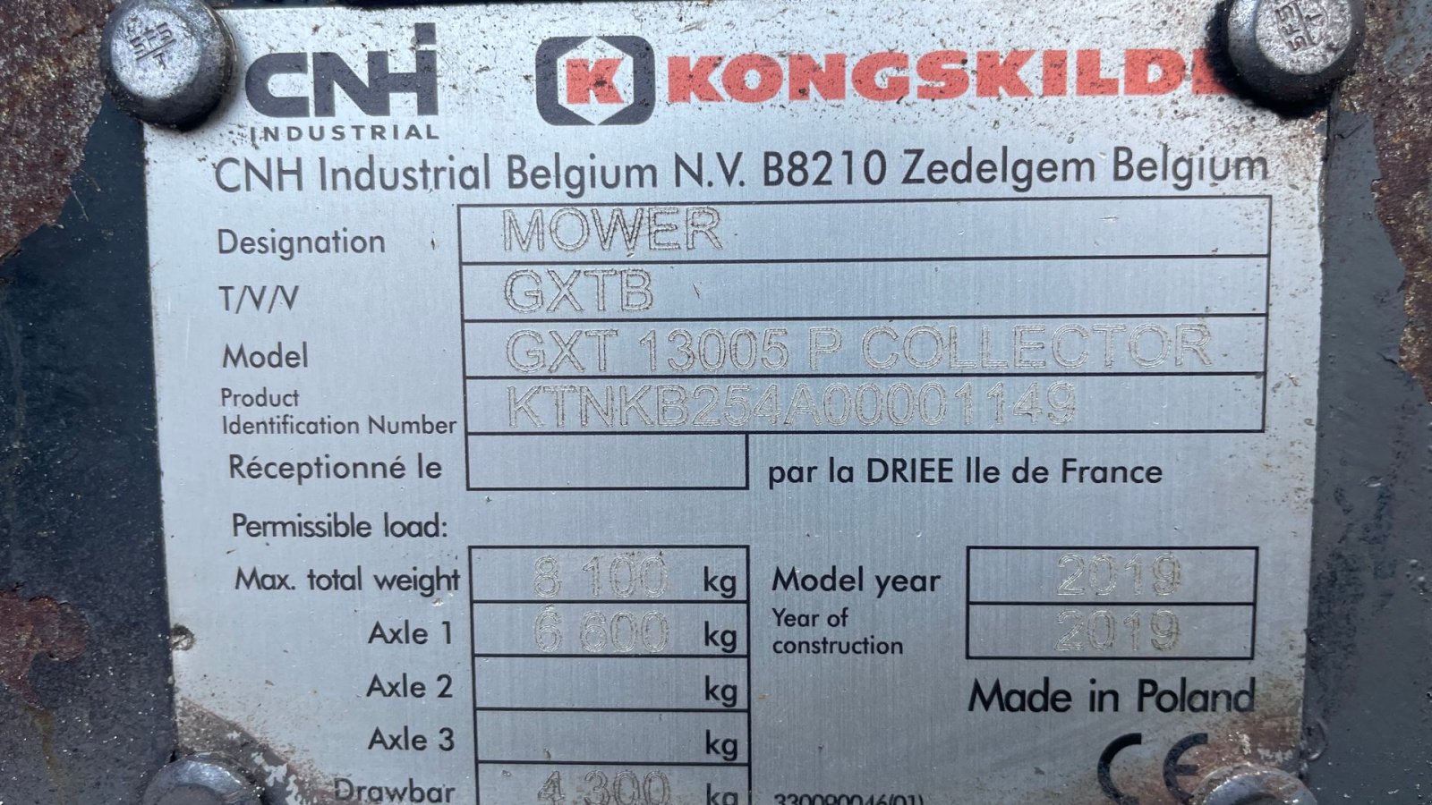 Mähwerk van het type Kongskilde GXT 13005 P Collector, Gebrauchtmaschine in Ribe (Foto 9)