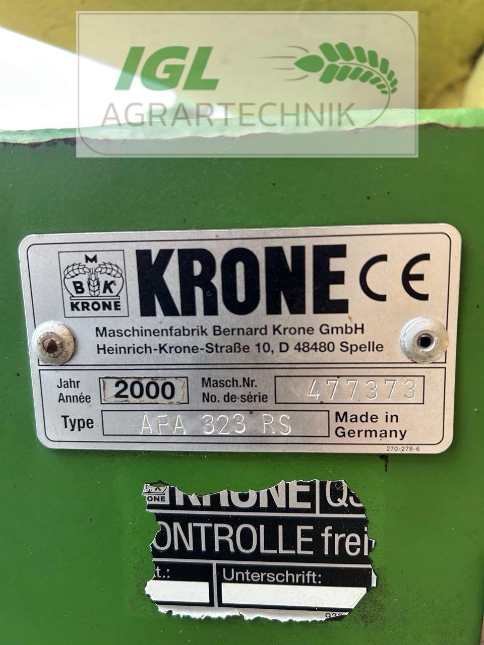 Mähwerk za tip Krone AFA 323 RS, Gebrauchtmaschine u Nabburg (Slika 4)