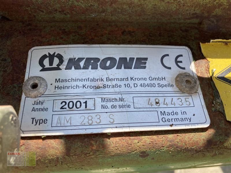Mähwerk des Typs Krone AM 283 S, Gebrauchtmaschine in Aurach (Bild 15)