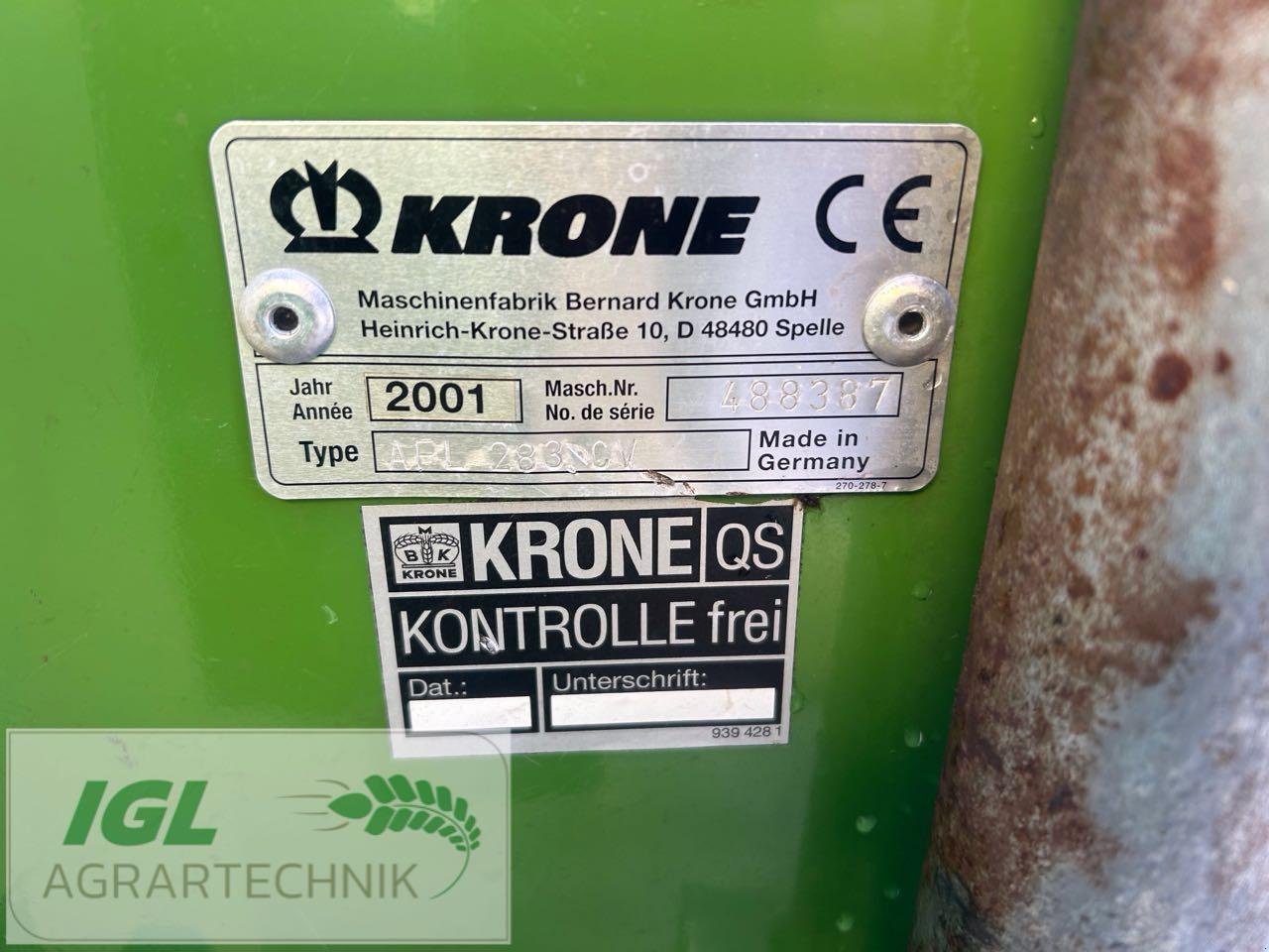 Mähwerk of the type Krone APL283CV, Gebrauchtmaschine in Nabburg (Picture 8)