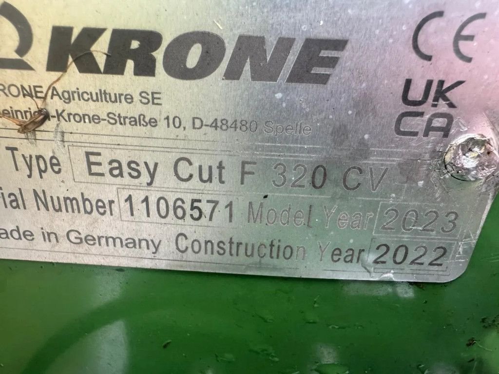 Mähwerk typu Krone B 880 CV + easy cut F 320 CV Triple maaier, Gebrauchtmaschine v Ruinerwold (Obrázok 10)