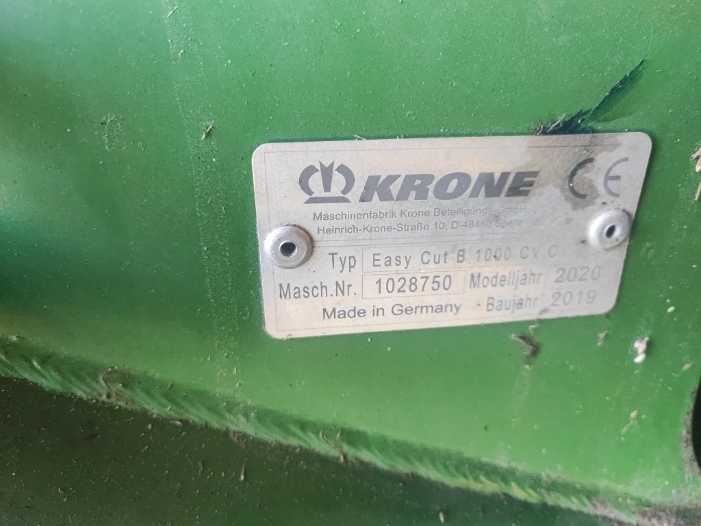 Mähwerk типа Krone B1000cv, Gebrauchtmaschine в LABASTIDE MURAT (Фотография 5)