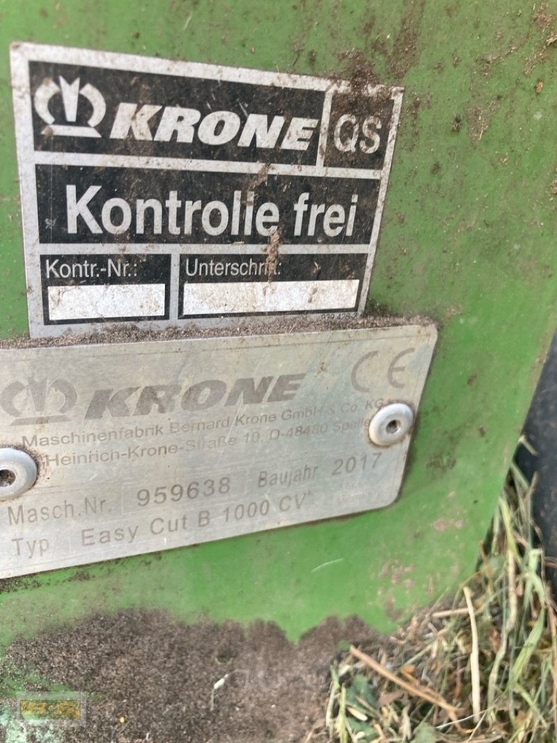 Mähwerk от тип Krone B1000CV, Gebrauchtmaschine в Grabow (Снимка 8)