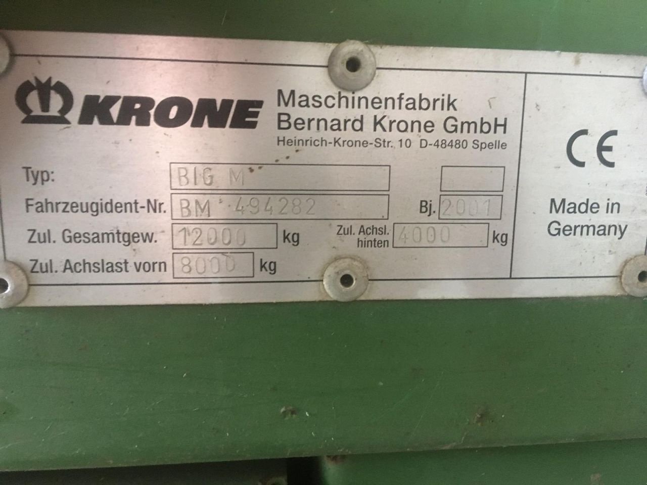 Mähwerk des Typs Krone Big M 1, Gebrauchtmaschine in Leusden (Bild 8)