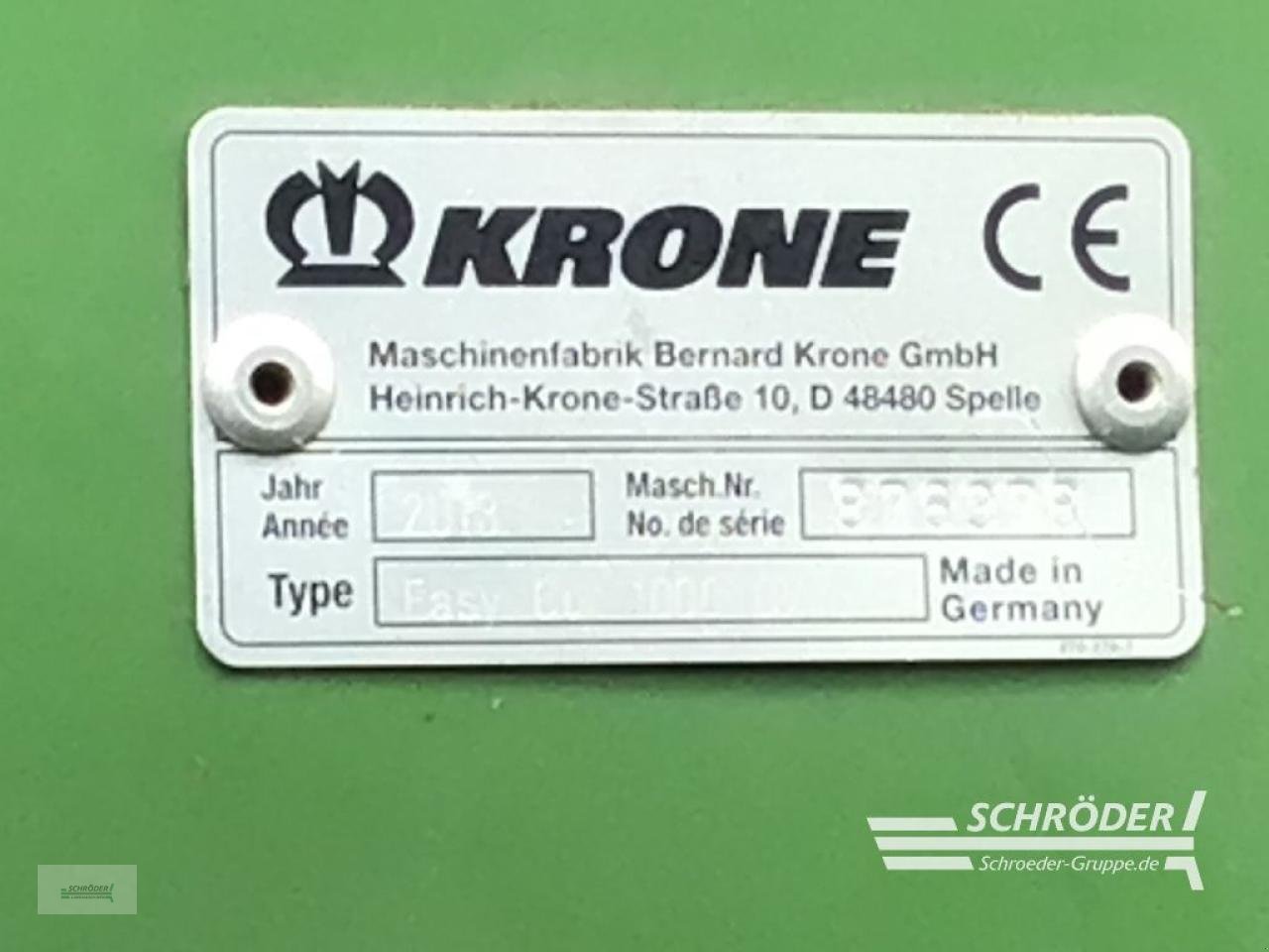 Mähwerk typu Krone EASY CUT 1000 CV, Gebrauchtmaschine v Penzlin (Obrázek 8)