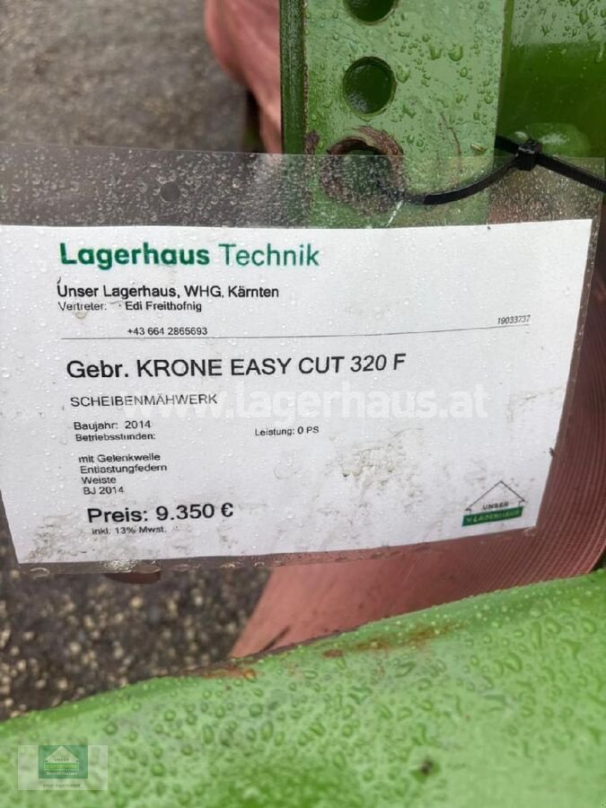 Mähwerk типа Krone EASY CUT 320 F, Gebrauchtmaschine в Klagenfurt (Фотография 7)