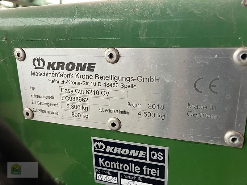 Mähwerk des Typs Krone Easy Cut 6210 CV, Gebrauchtmaschine in Salsitz (Bild 7)
