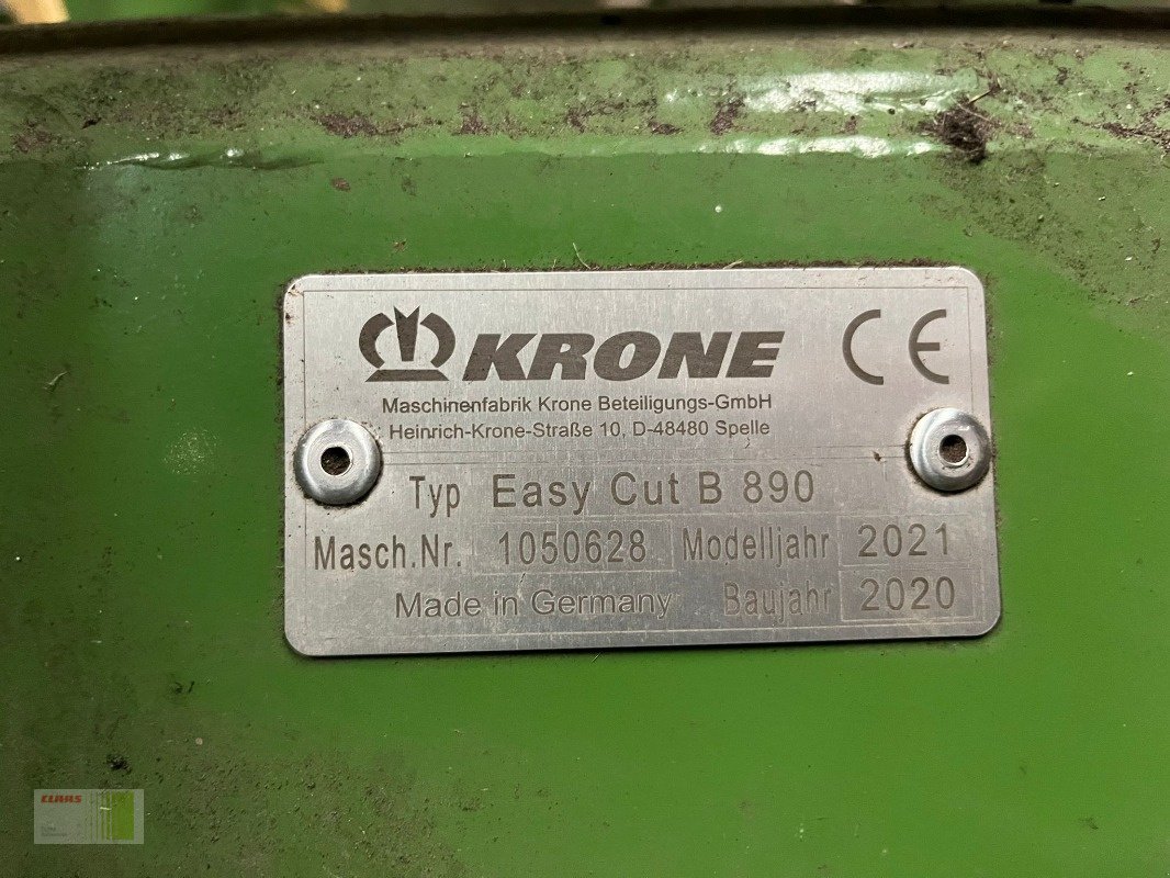 Mähwerk typu Krone Easy Cut B 890, Gebrauchtmaschine v Risum-Lindholm (Obrázek 4)