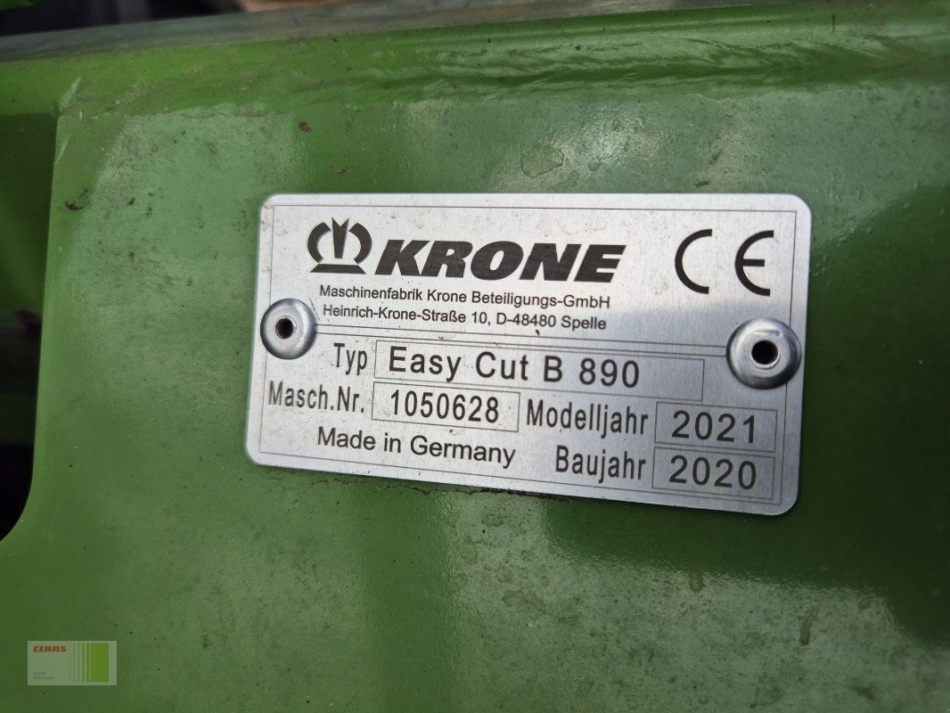 Mähwerk typu Krone Easy Cut B 890, Gebrauchtmaschine v Risum-Lindholm (Obrázek 15)