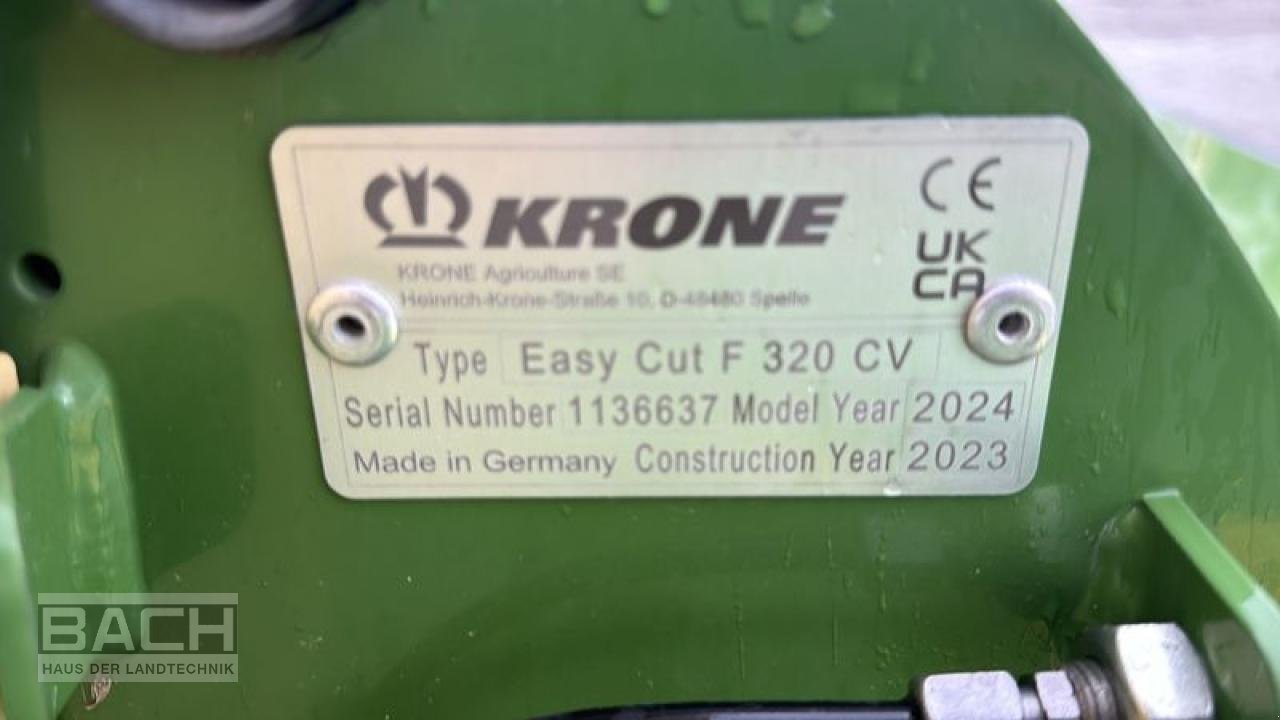 Mähwerk del tipo Krone EASY CUT F 320 CV, Neumaschine In Boxberg-Seehof (Immagine 4)