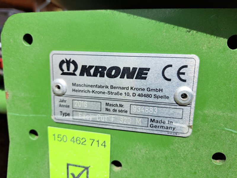Mähwerk typu Krone Easy Cut F 320 M, Gebrauchtmaschine w Wertach (Zdjęcie 1)