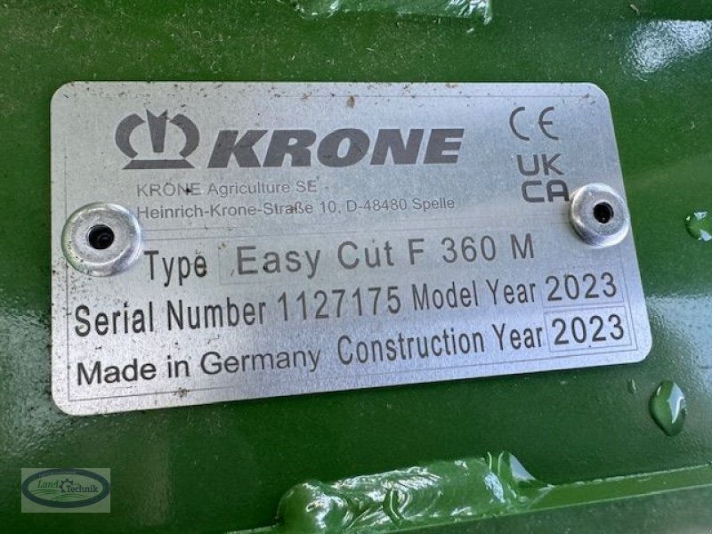 Mähwerk типа Krone Easy Cut F 360 M, Vorführmaschine в Münzkirchen (Фотография 11)