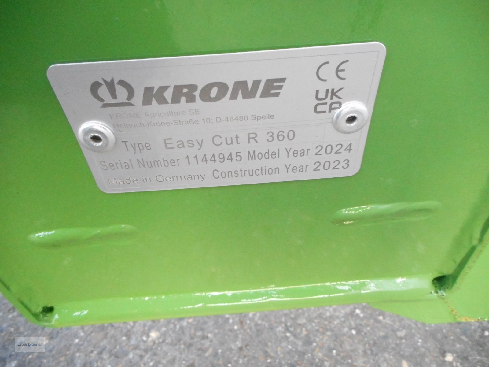 Mähwerk типа Krone Easy Cut R 360, Gebrauchtmaschine в Wörnitz (Фотография 9)