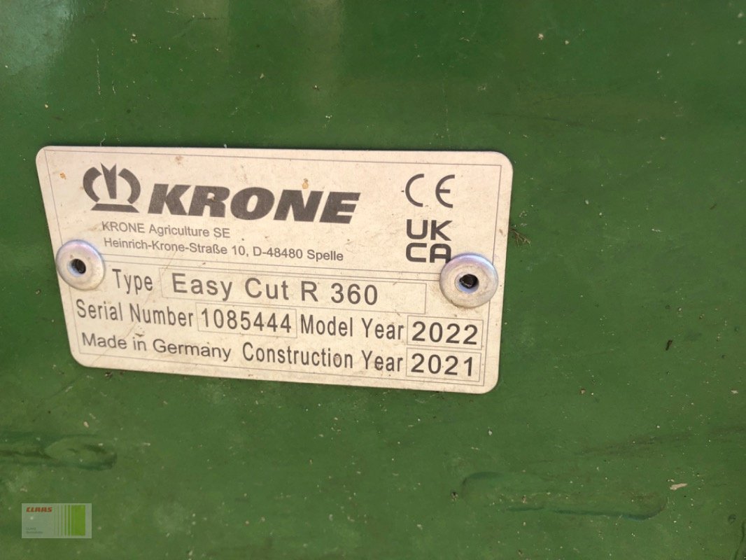 Mähwerk typu Krone Easy Cut R 360, Gebrauchtmaschine v Weddingstedt (Obrázek 5)