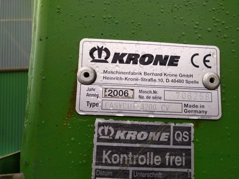 Mähwerk типа Krone EasyCut 3200 CV, Gebrauchtmaschine в Liebenwalde (Фотография 5)
