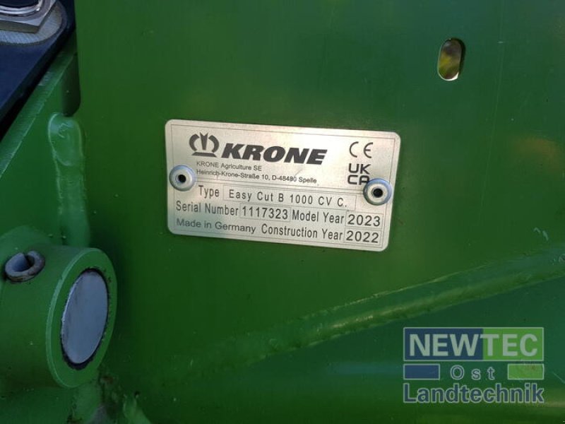 Mähwerk des Typs Krone EASYCUT B 1000 CV COLLECT, Vorführmaschine in Calbe-Saale (Bild 15)