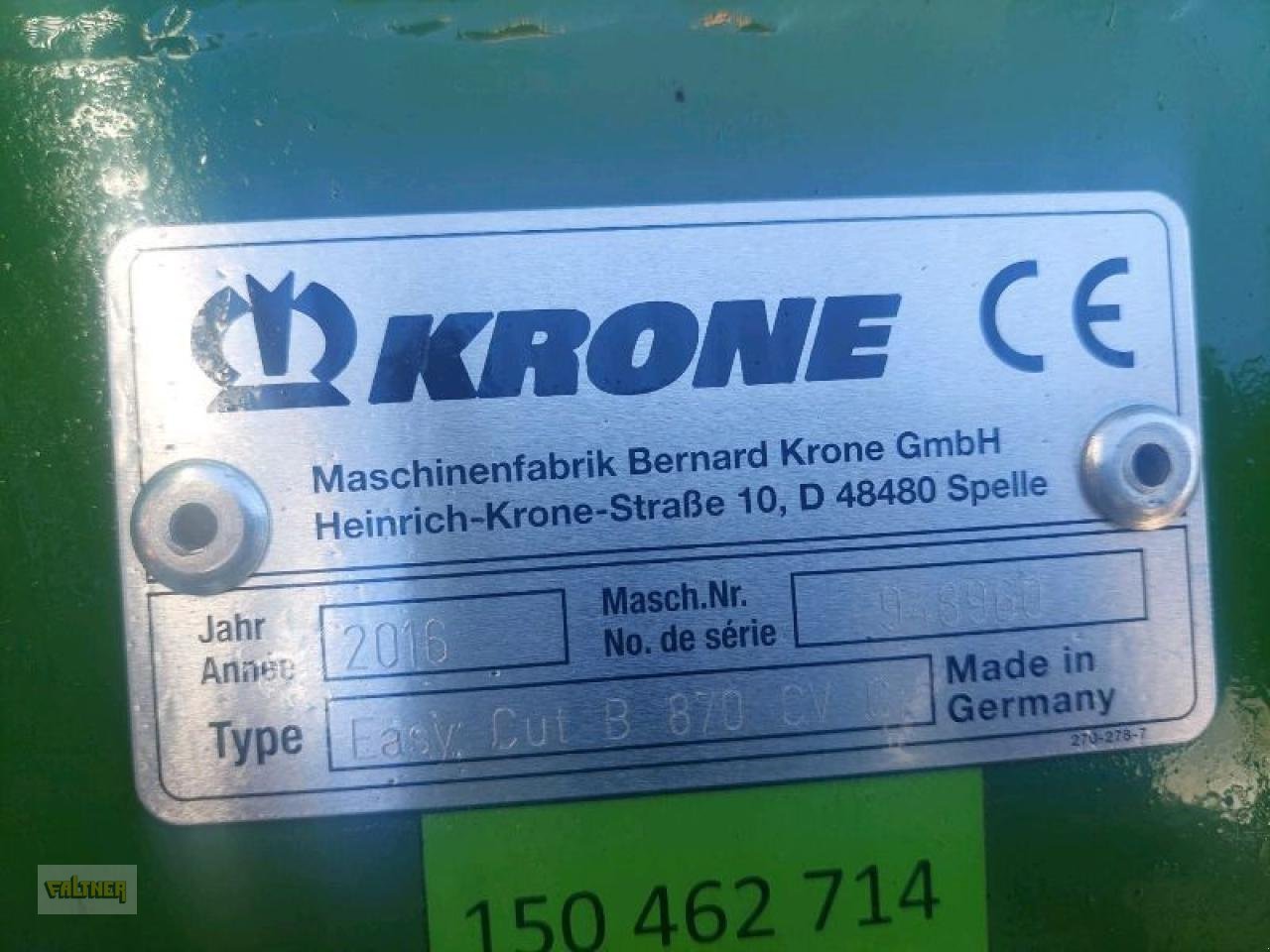 Mähwerk типа Krone EASYCUT B 870 CV COLLECT, Gebrauchtmaschine в Büchlberg (Фотография 7)