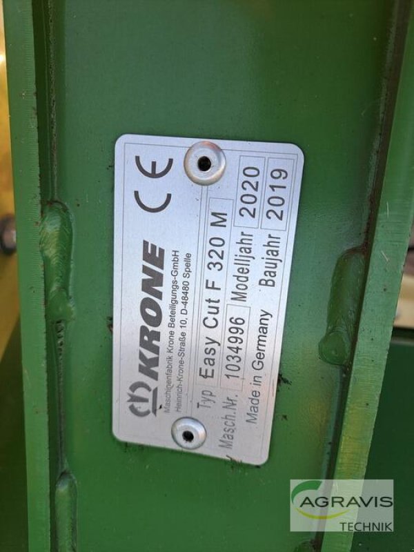 Mähwerk типа Krone EASYCUT F 320 M (GENERATION 3), Gebrauchtmaschine в Schneverdingen (Фотография 10)