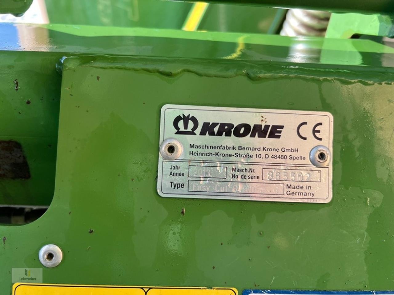 Mähwerk Türe ait Krone EC B 970 defekt, Gebrauchtmaschine içinde Neuhof - Dorfborn (resim 6)