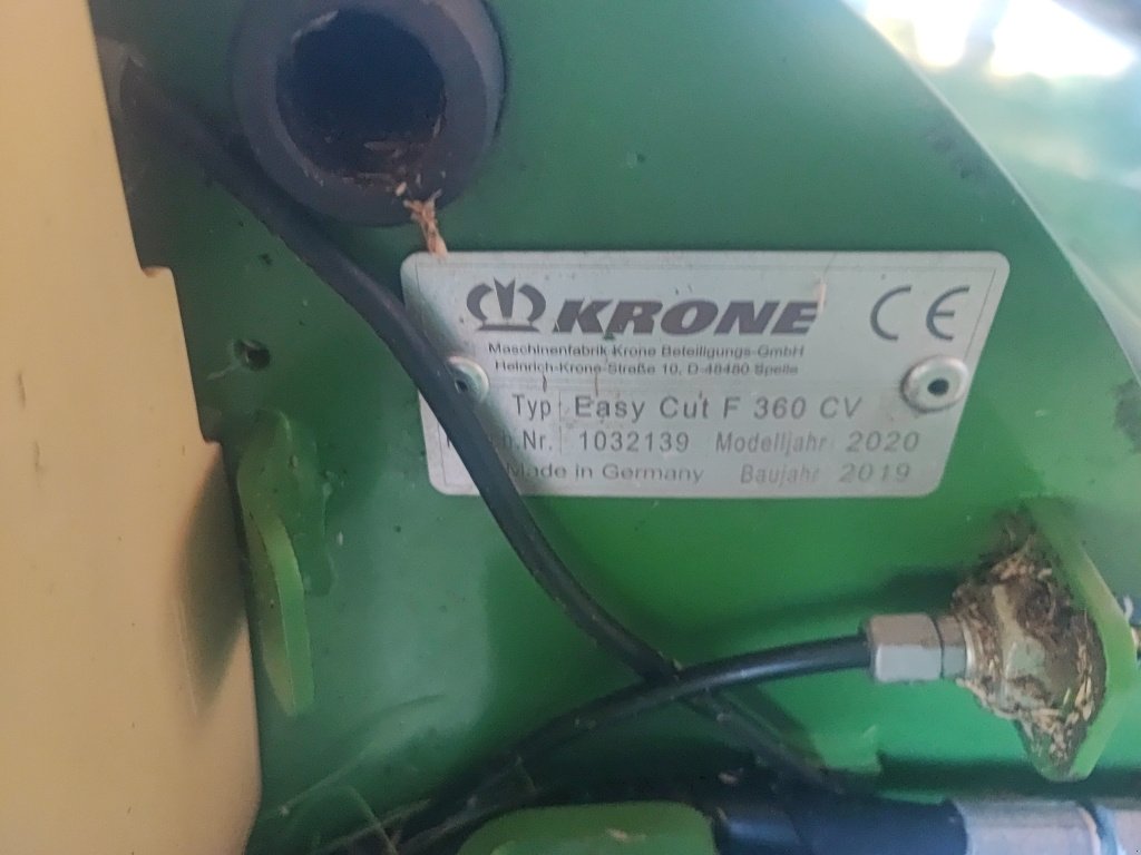 Mähwerk типа Krone F 360 CV Glide, Gebrauchtmaschine в LABASTIDE MURAT (Фотография 5)
