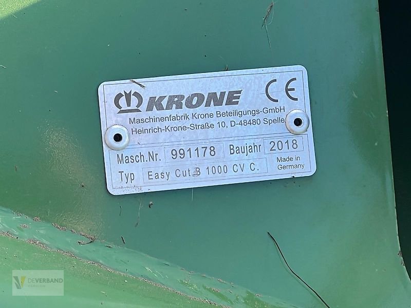 Mähwerk del tipo Krone Krone B 1000 CV Collect + F 360 CV, Gebrauchtmaschine In Colmar-Berg (Immagine 10)