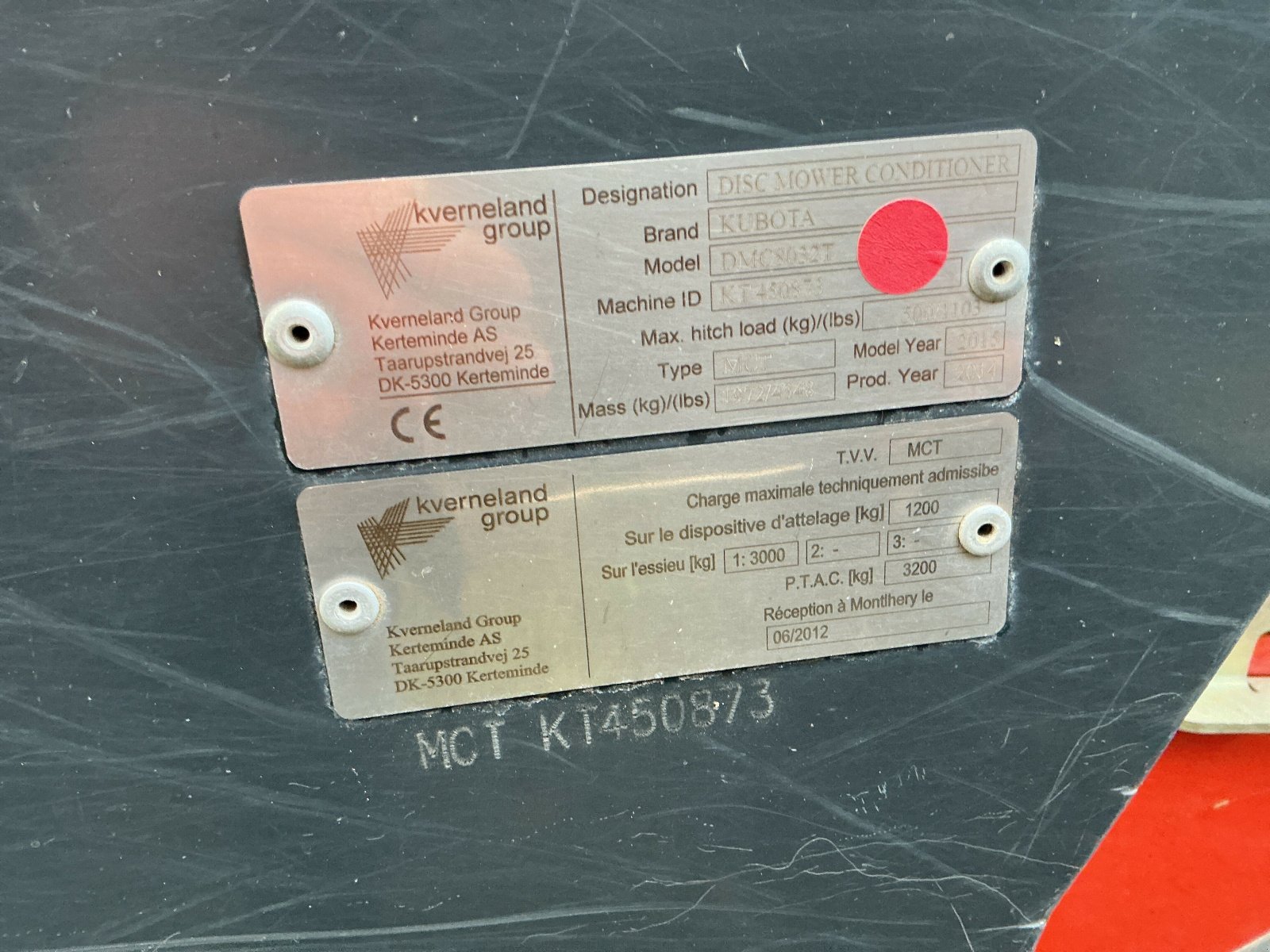 Mähwerk a típus Kubota FAUCHEUSE DMC 8032 T, Gebrauchtmaschine ekkor: ST CLEMENT DE LA PLACE (Kép 7)