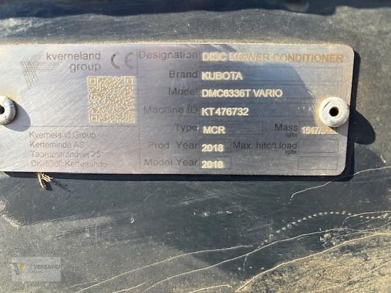 Mähwerk типа Kubota KVE DMC 6336 T Vario, Gebrauchtmaschine в Colmar-Berg (Фотография 9)