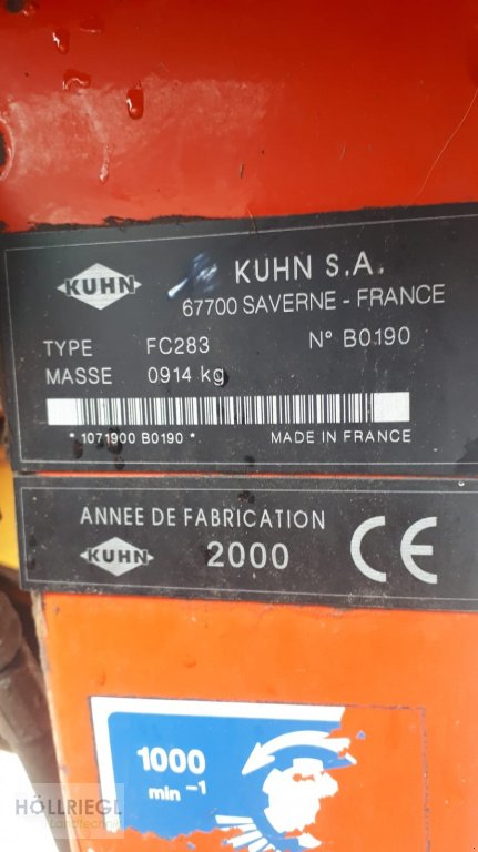 Mähwerk of the type Kuhn FC 283, Gebrauchtmaschine in Hohenburg (Picture 7)