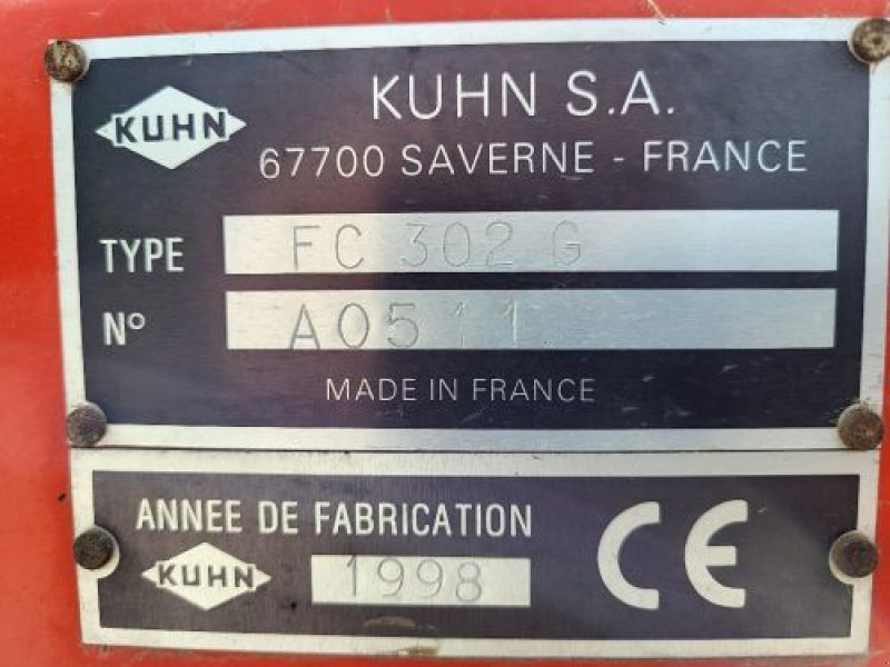 Mähwerk des Typs Kuhn FC 302 G, Gebrauchtmaschine in Belleville sur Meuse (Bild 8)