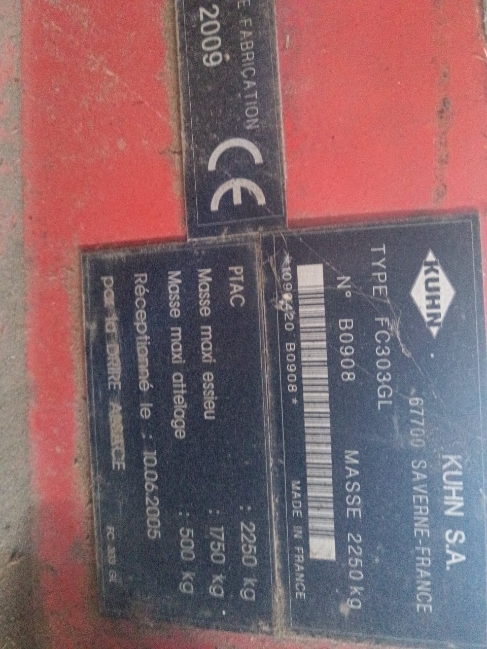 Mähwerk typu Kuhn FC 303 GL, Gebrauchtmaschine v MANDRES-SUR-VAIR (Obrázek 4)