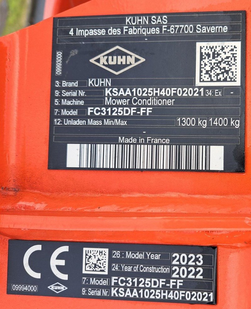 Mähwerk des Typs Kuhn FC 3125 DF - FF, Vorführmaschine in Burkau (Bild 2)