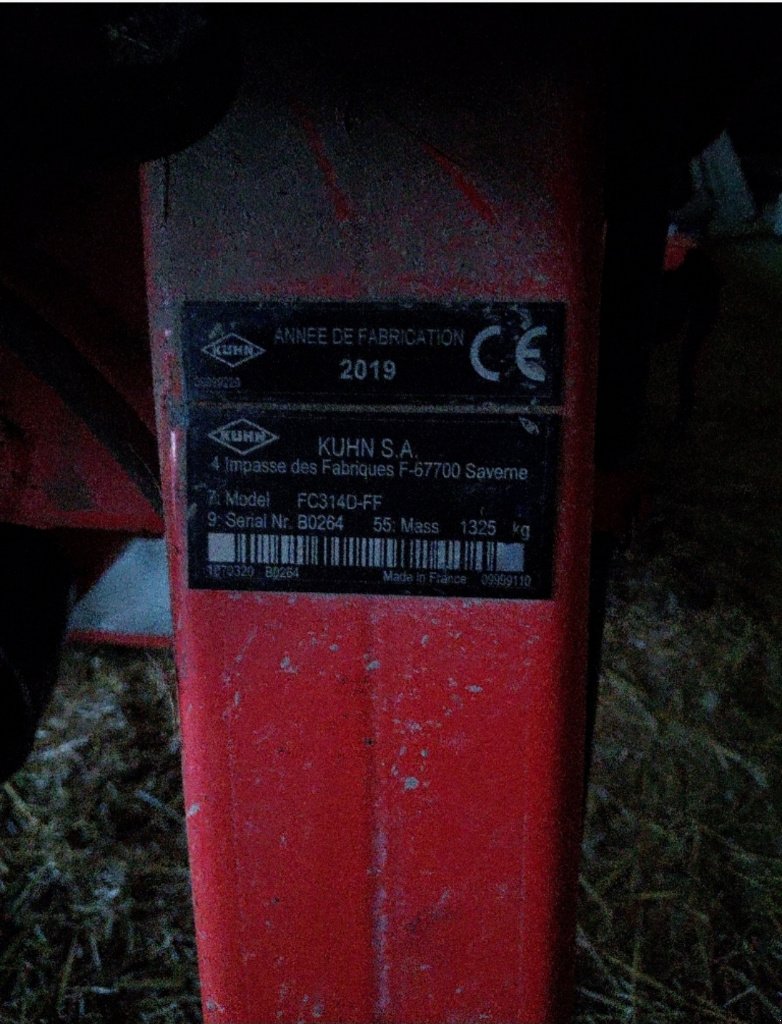 Mähwerk от тип Kuhn FC 314 D, Gebrauchtmaschine в CHEVILLON  (MAIZEROY) (Снимка 7)