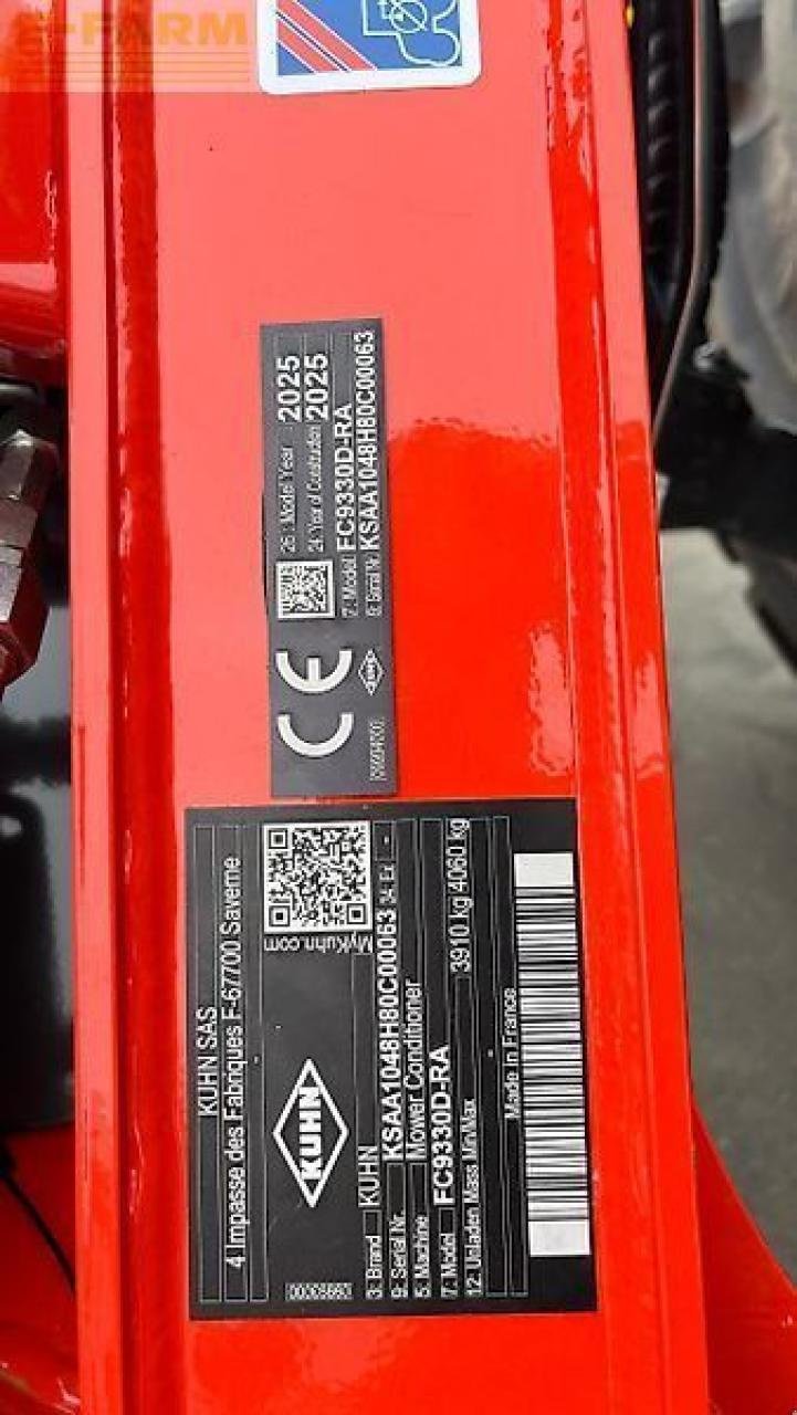 Mähwerk des Typs Kuhn fc 9330 d ra, Gebrauchtmaschine in ANRODE / OT LENGEFELD (Bild 13)