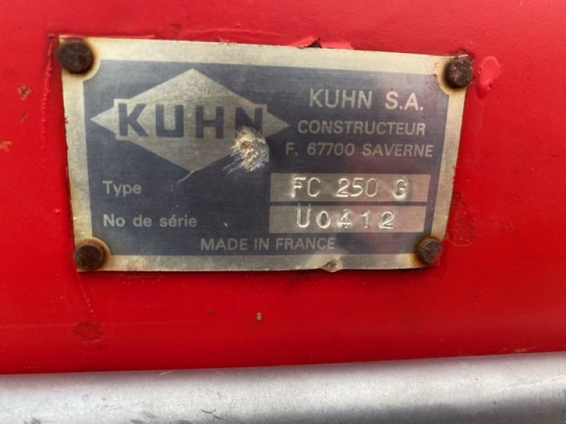 Mähwerk типа Kuhn FC250, Gebrauchtmaschine в Wargnies Le Grand (Фотография 3)