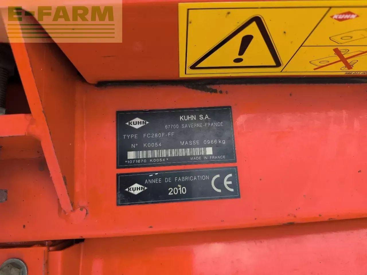 Mähwerk του τύπου Kuhn fc280f-ff, Gebrauchtmaschine σε CHAUVONCOURT (Φωτογραφία 9)