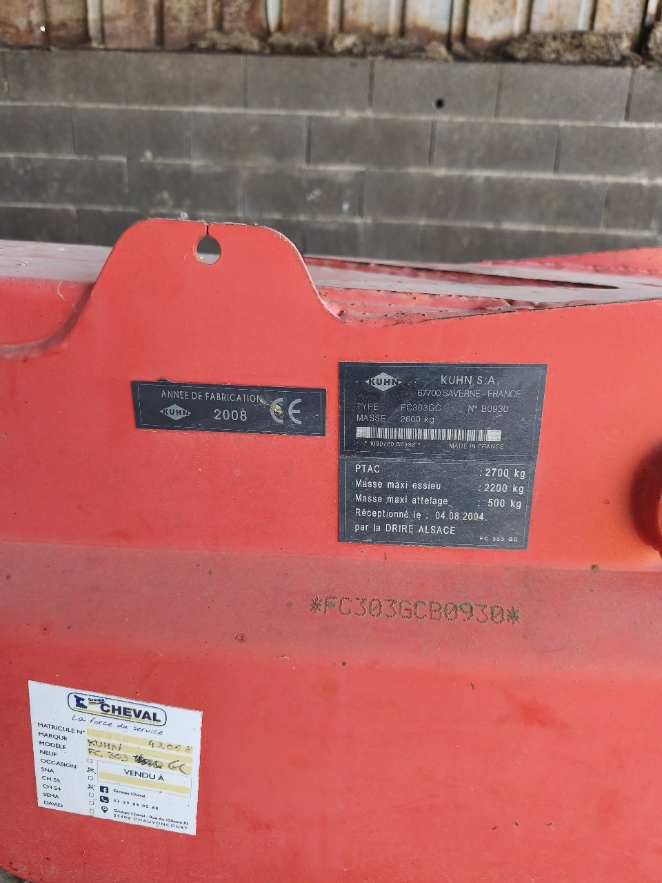 Mähwerk of the type Kuhn FC303 GC, Gebrauchtmaschine in Chauvoncourt (Picture 8)