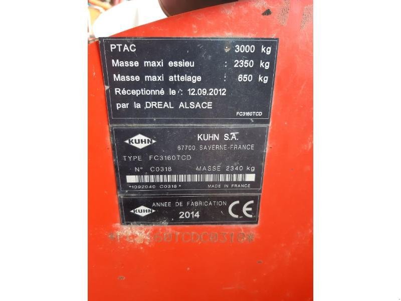 Mähwerk of the type Kuhn FC3160TCD, Gebrauchtmaschine in COULONGES SUR AUTIZE (Picture 6)