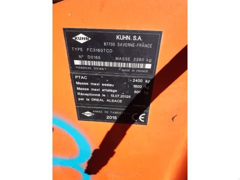Mähwerk a típus Kuhn FC3160TCD, Gebrauchtmaschine ekkor: COULONGES SUR AUTIZE (Kép 7)