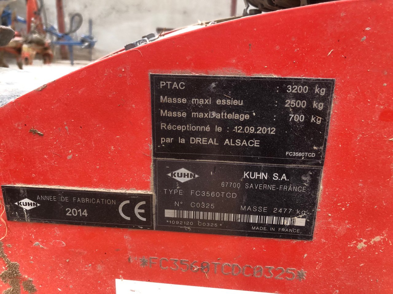 Mähwerk του τύπου Kuhn Fc3560 tcd, Gebrauchtmaschine σε Brabant-le-Roi (Φωτογραφία 7)